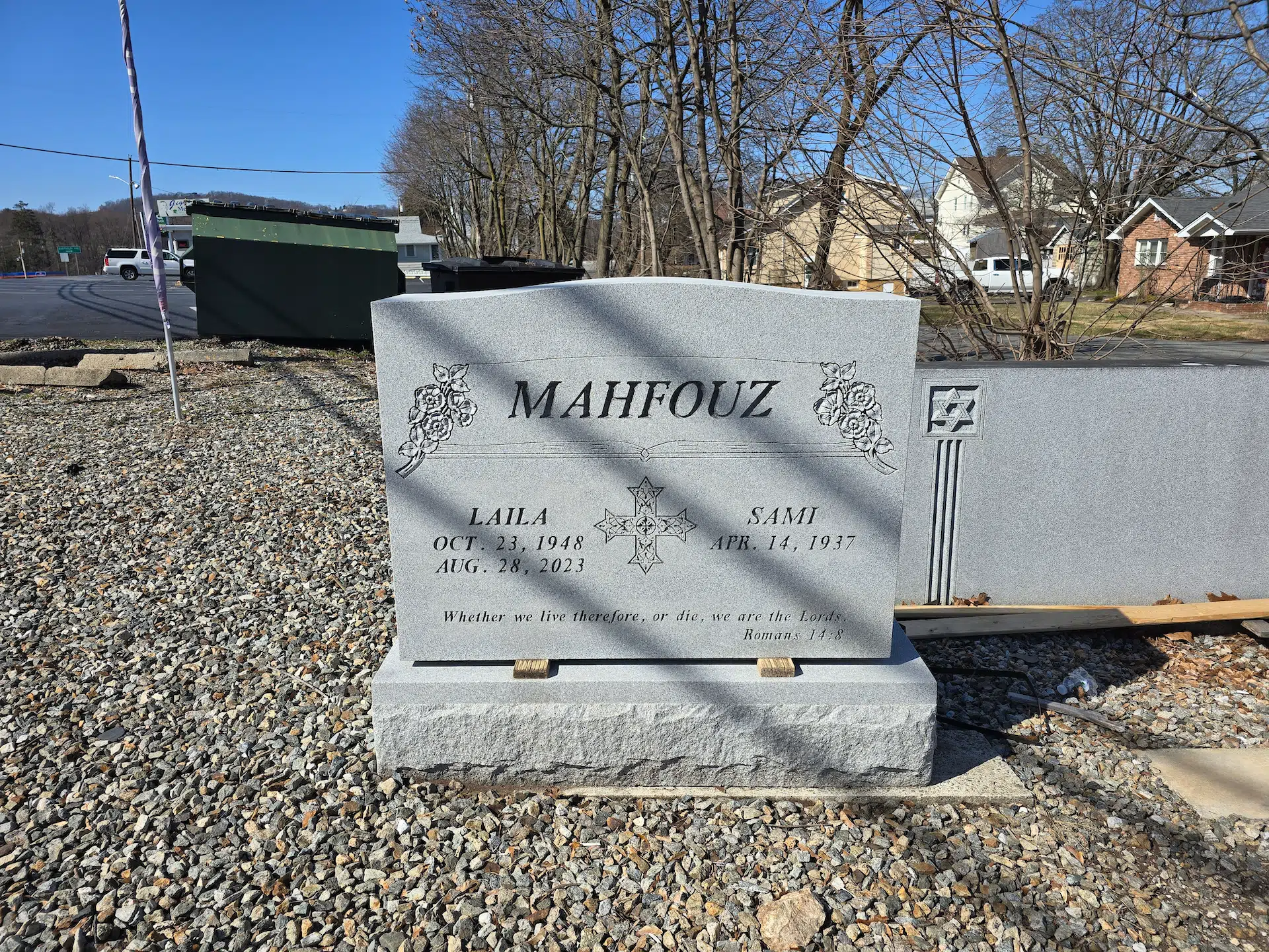granite Headstone Engraving / Etching hand-carved by Engraving Finder in NJ — image 3
