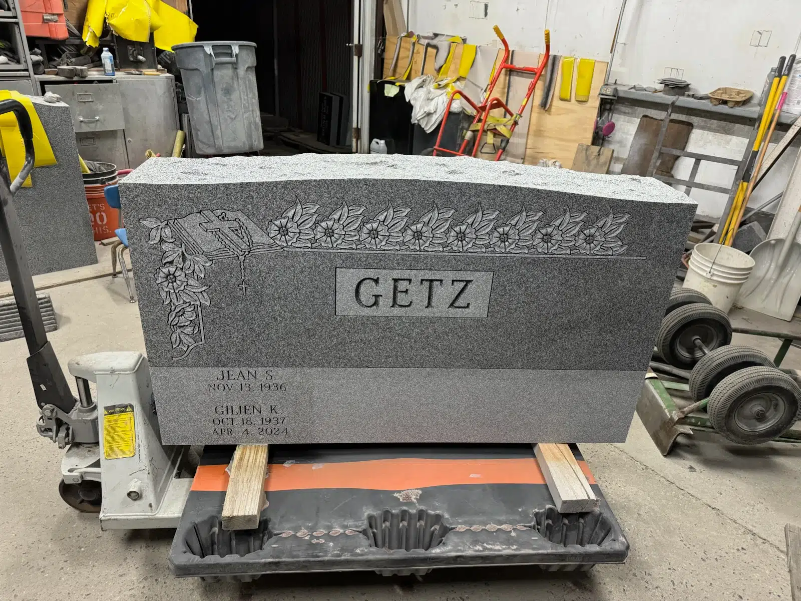 granite Headstone Engraving / Etching hand-carved by Engraving Finder in NJ — image 2